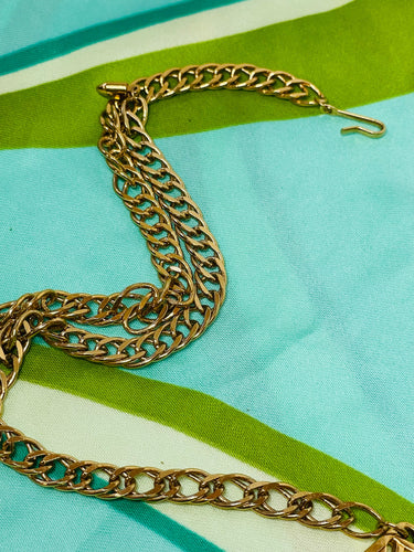 1980’s Cream and Gold Necklace Devil's Details